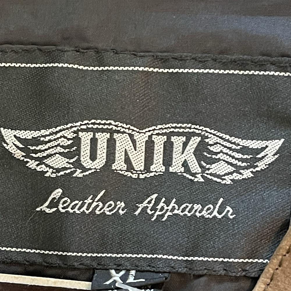 UNIK Womens Black Leather Motorcycle Vest XL Snap Front Biker NWT - Picture 5 of 15